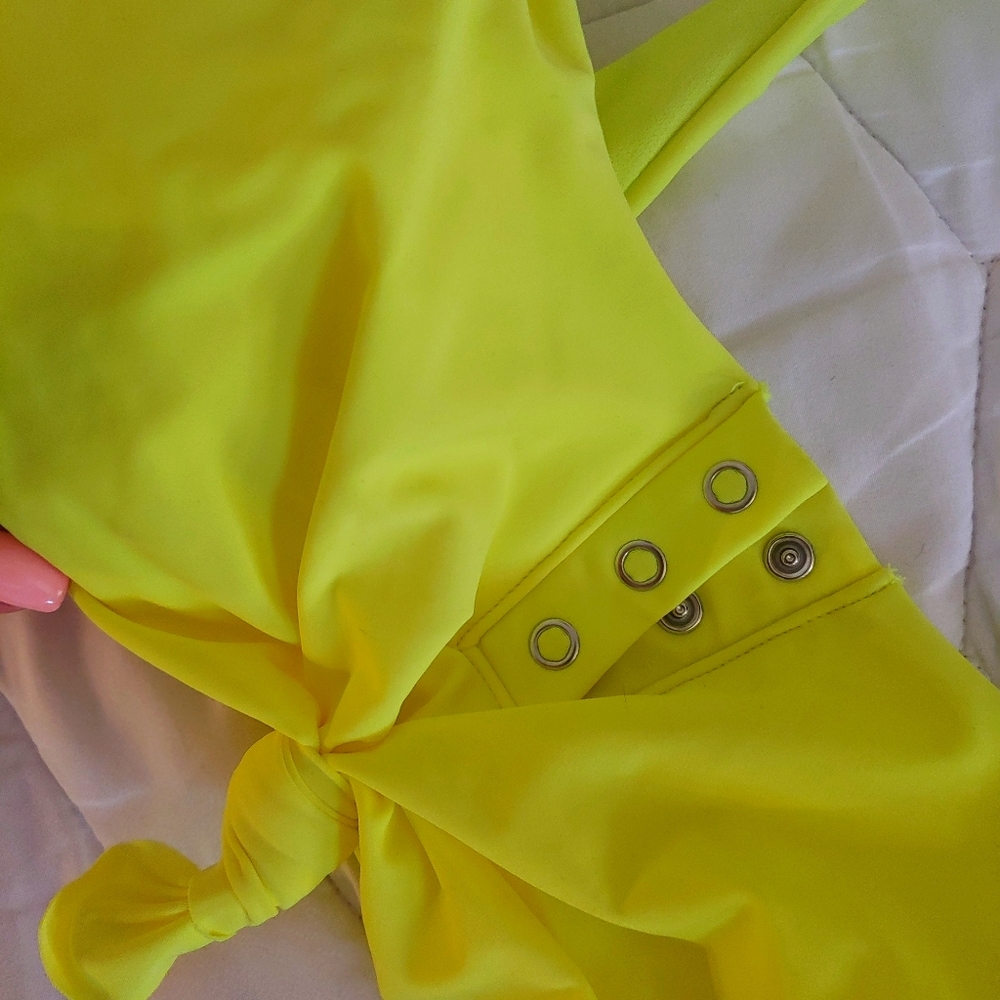 Hot Neon Yellow Bikini Top